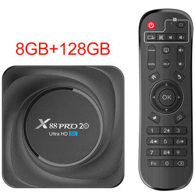 ტვ ბოქსი X88 PRO 20 TV Box Android 11 Google Assistant Youtube